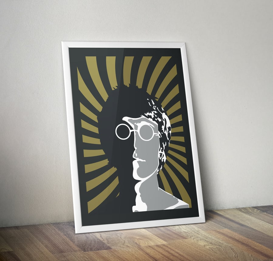 Lennon Art Print, John Lennon Poster, The Beatles Poster