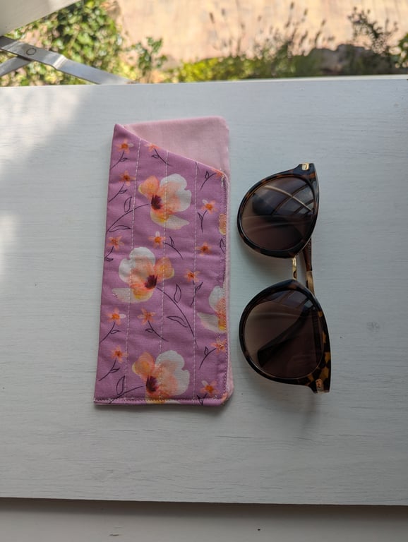 Sunglass cases - Purple Florals 