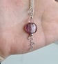 925 Silver & Pink Glass Beaded Necklace Pendant Gift Jewellery Jewelry Jewelery - Image 4