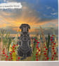 Framed textile picture of dog gazing out…..Life is a beautiful thing! - Image 4