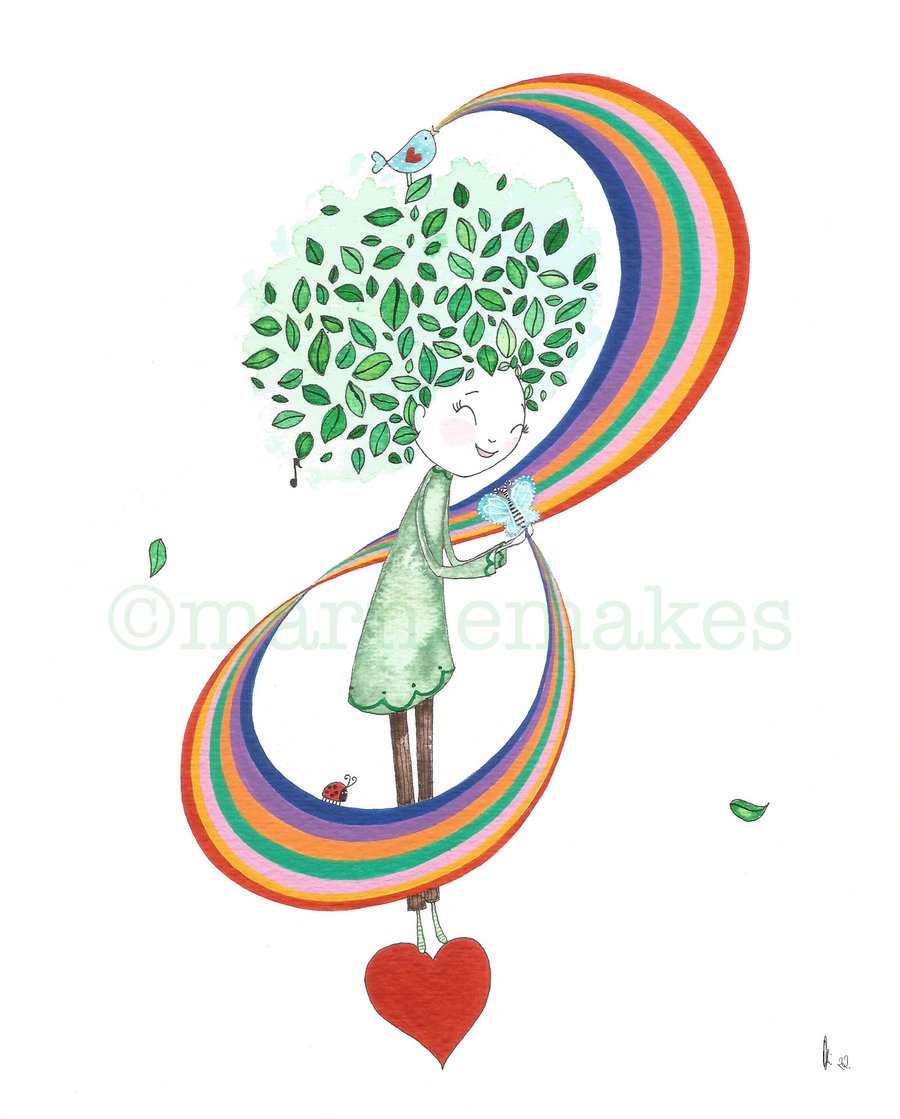 Nature Girl (There Is Beauty In Everywhere) - A5 Giclee Print