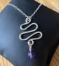 Amethyst Squiggle Necklace - Image 4