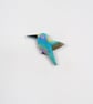 Hummingbird wall art, set of 2 flying miniature birds, tropical bird decor. - Image 5