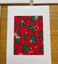 Set of 8 textile Christmas cards - Image 4