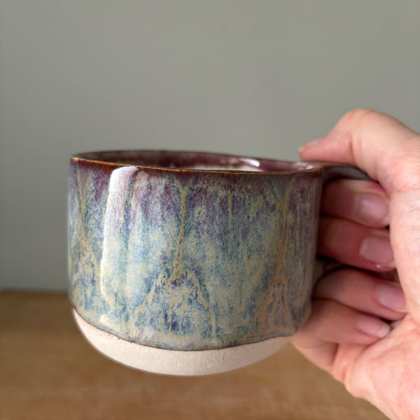 Handmade stoneware mug, 270ml ceramic mug, Homeware gift, summer seconds