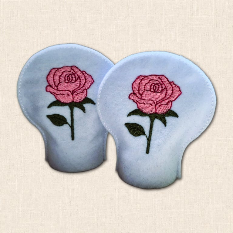 Rose Tealight Covers - Embroidered June Birth Flower Decor