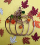 Antique copper wire wrapped Pumpkin pendant