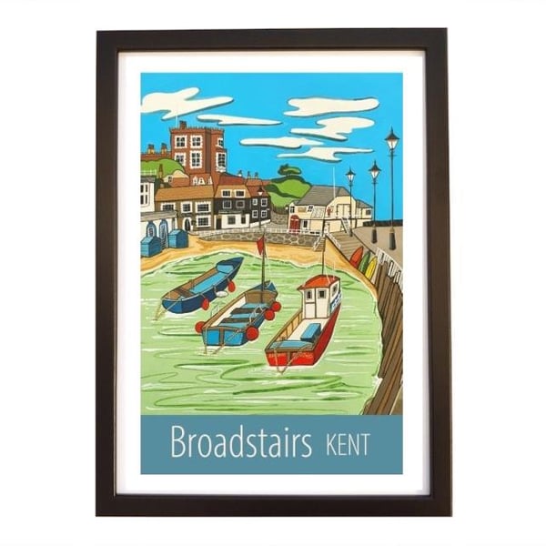 Broadstairs Kent travel poster print by Susie West