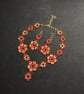 Emily handmade Seed Bead and Crystal Necklace and Earrings set - Image 7