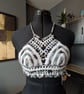 XS handmade crochet halter neck bralette top adjustable 