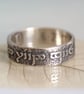 Elvish Silver Ring Band - The Road Goes Ever On - Elven Fantasy Script - Image 10
