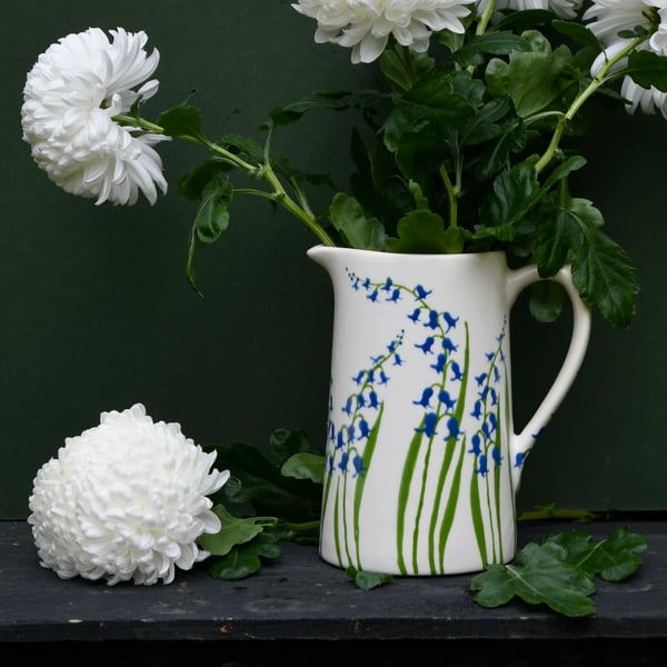 Bluebell Farmhouse Jug - Hand Painted