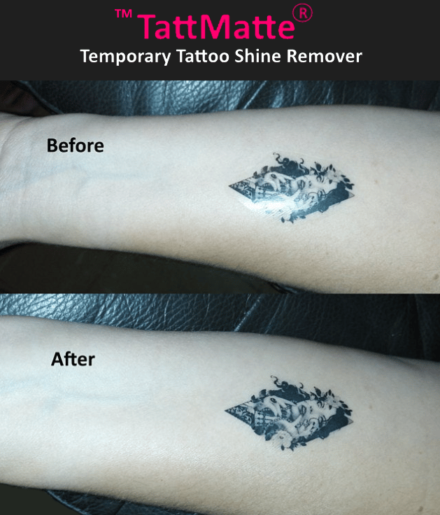 Temporary Tattoo TattMatte Tattoo Shine Remover Folksy