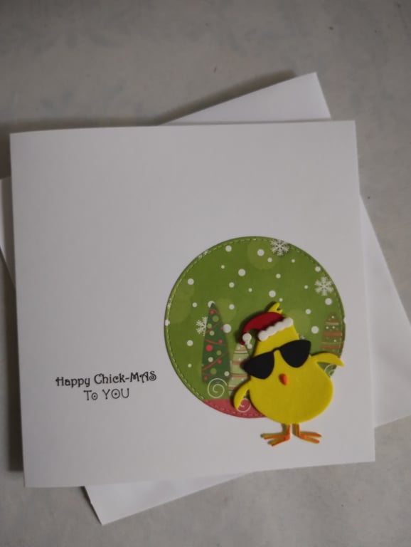 Happy CHICK-mas To YOU - Cute Christmas Card 