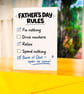 Funny Father's Day Card for Dad, Bank of Dad Rules - Image 2