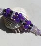 Purple Amethyst & Ametrine Gemstone Crystal Beaded Bracelet  - Image 3