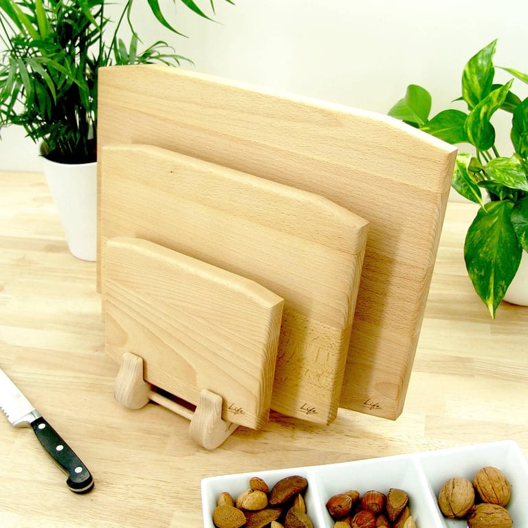 Beech Chopping Board Set: Hardwood Kitchen Cutting Boards UK Hand Made