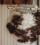 Art felt wall hanging Heart shaped Jacob fleece  natural and tactile - Image 2