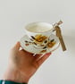 Sweet Pea Tea Cup Candle with Saucer Summer Seconds - Image 2