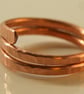 Pure Copper Ring, Hammered Copper Paddle Ring - Image 4