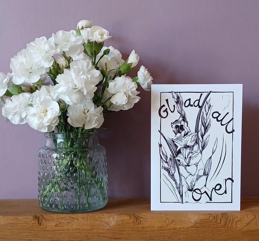 'Glad all Over' Greetings Card