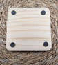 I Am a Faithful Wooden Coaster – 10cm Square Handmade Rustic Coaster - Image 3