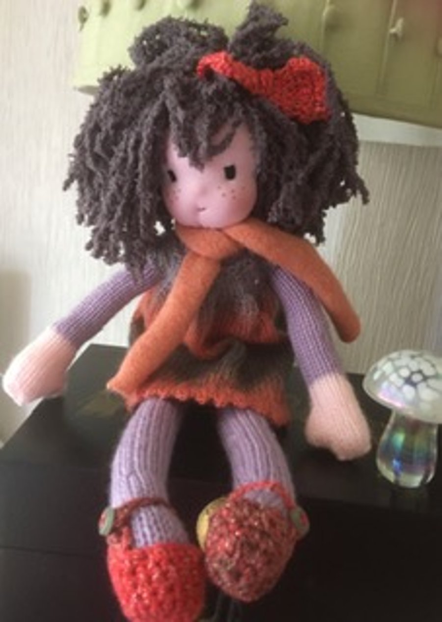 knitted rag doll - Louise