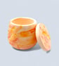 Peach Sunset Star Jewellery Box 8 cm Round Keepsake Pot - Image 7