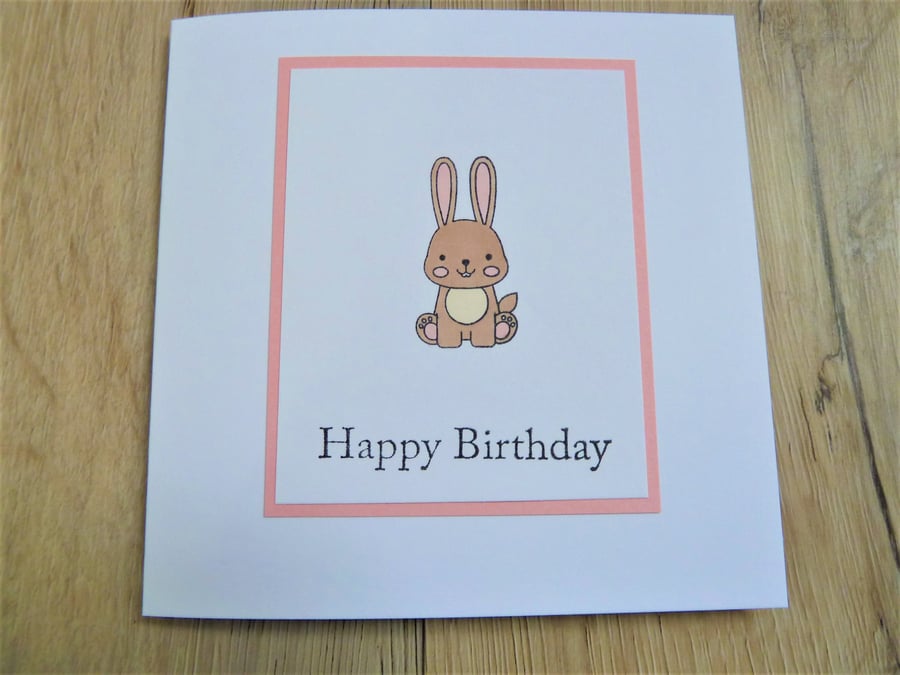 happy birthday bunny card