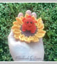 Crocheted Sunflower Dragon flower