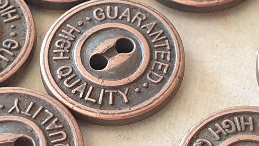 15mm 24L Antique Copper buttons (Guaranteed High quality logo)