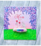 Seaglass and driftwood canvas "MOM" - Image 1