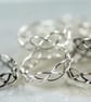 Silver Celtic Ring - Braid Ring 5mm - 3 Strand - Unisex - Silver Ring Braided - Image 8