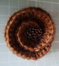Crocheted brooch with beads - brown shades - Image 2