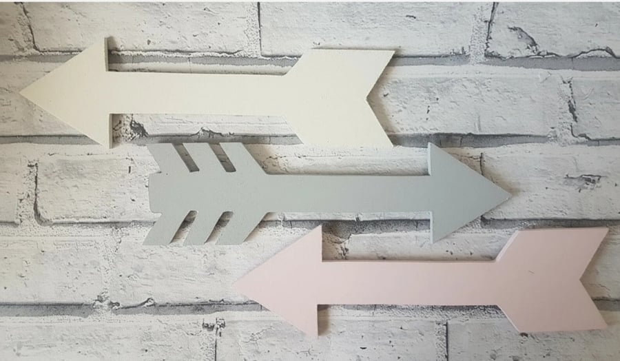 Arrows wall decoration for girl bedroom, scandi tribal wall decor arrows wooden