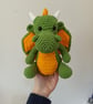 Crochet Dragon Plushie: Handmade Acrylic Yarn Stuffed Animal