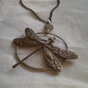Steampunk Flight of the Dragonfly Necklace