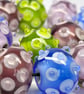 Handmade multicoloured patterned lamp work glass beads - Image 6