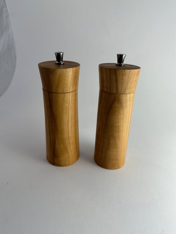 Salt and Pepper Grinders in Cherry hardwood.