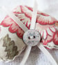 SET OF 3 LAVENDER BAGS - HAND EMBROIDERED  HEART SHAPED - Image 2