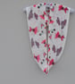 Handprinted chiffon scarf Echinacea & Butterflies - Image 3