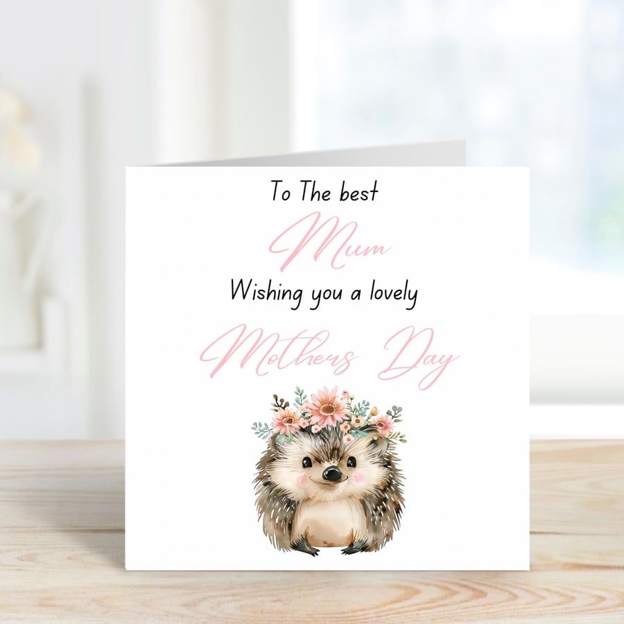  Hedgehog Mothers Day Card