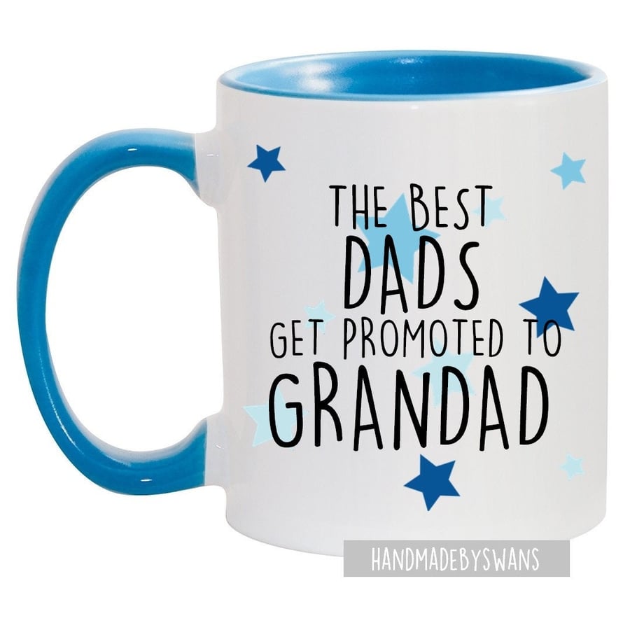 Grandad mug, grandpa gift, the best dads get promoted to grandad, Grandpa Grampy
