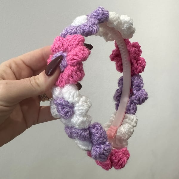 Flower Headband Shabby Chic and Boho Hippy