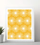 Daisy Pattern A4 Art Print  - Image 2