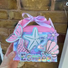 6 Personalised Mermaid party boxes, party bags 