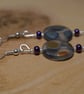 Clear circle peacock earrings - Image 2
