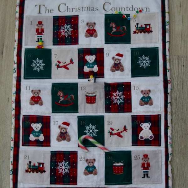 Beautiful 'Countdown to Christmas' Reusable Eco Friendly Advent Calendar