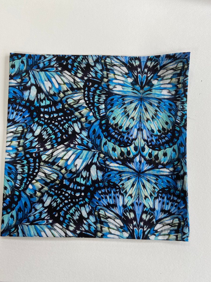 Mens Liberty Fabric Handkerchief Kaleidoscope Pattern Beautiful Gift
