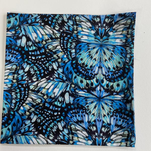 Mens Liberty Fabric Handkerchief Kaleidoscope Pattern Beautiful Gift